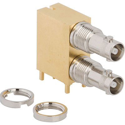 Amphenol RF高清BNC双端口PCB连接器杰克